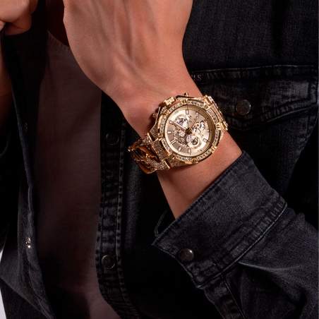 Reloj Guess Hombre Baron Dorado y Circonitas GW0517G2