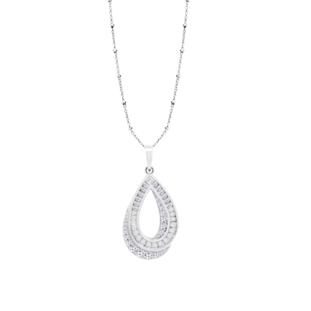 Collar Lotus Silver Plata y circonitas LP3842-1/1