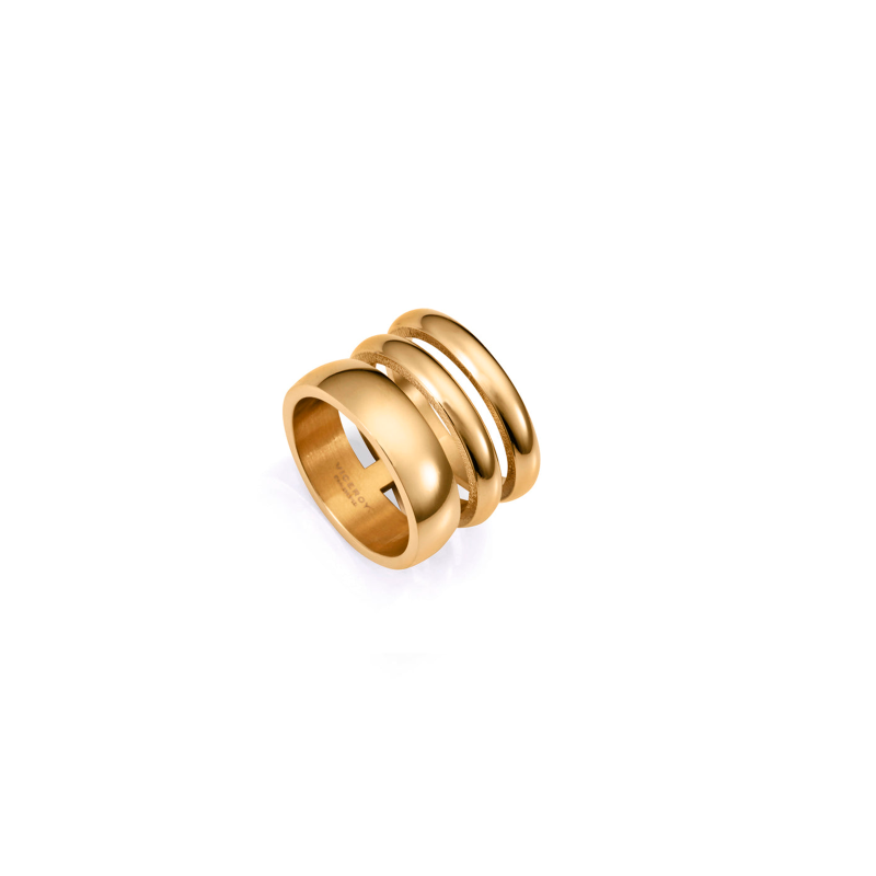 Anillo Viceroy Mujer Triple Acero Dorado 75373A01812
