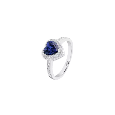 Anillo Lotus Silver Mujer Plata Circonita Azul LP3784-3/1