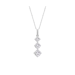 Collar Lotus Silver Mujer Triple Circonita LP3785-1/2