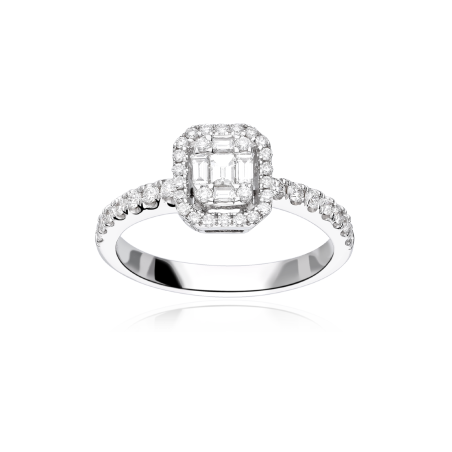 Anillo Oro 18k y diamantes 0.51cts "Camelia"