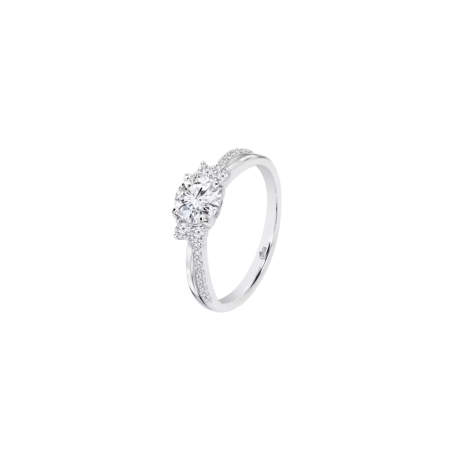 Anillo Lotus Silver Mujer Circonitas Entrelazado LP3786-3/1