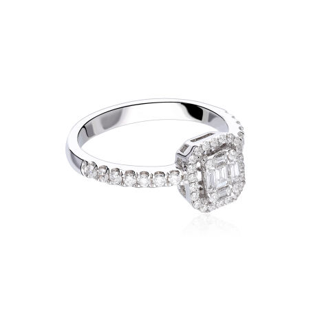 Anillo Oro 18k y diamantes 0.51cts "Camelia"