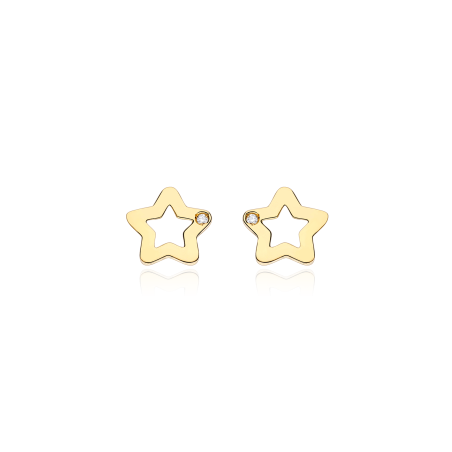 Pendientes Oro 18k y diamantes 0.003cts "Angels"