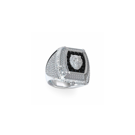 Anillo Guess Hombre Lion King Circonitas JUMR05002JWST