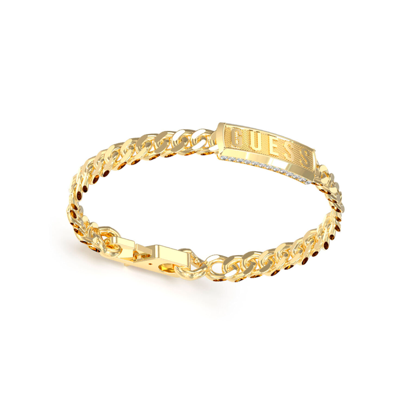 Pulsera Guess Hombre Acero IP Dorado JUMB05015JWYGS