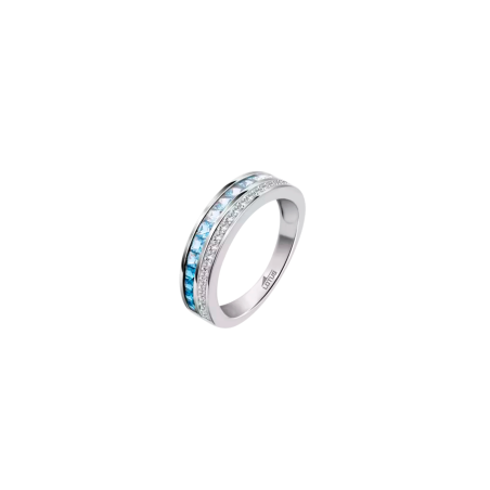 Anillo Lotus Silver Circonitas Azules LP3730-3/11