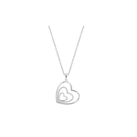 Collar Lotus Silver Mujer Triple Corazón LP3848-1/1