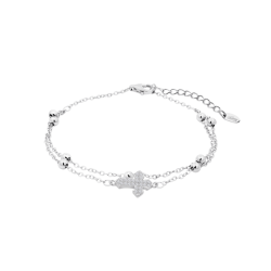 Pulsera Lotus Silver Plata y circonitas con cruz LP3816-2/1