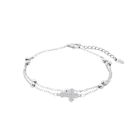 Pulsera Lotus Silver Plata y circonitas con cruz LP3816-2/1
