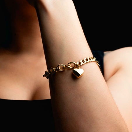 Pulsera Lotus Style Mujer Woman´s Heart Dorado LS2335-2/2