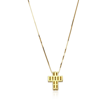 Gargantilla Cruz Oro 18k y Diamantes 0.06cts "Breisach"