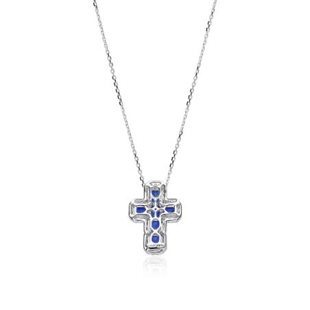Gargantilla Oro 18k zafiros y diamantes 0.33cts "Lázaro"
