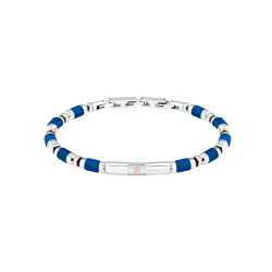 Pulsera Maserati Hombre Acero Azul y Plateado JM334AVD45