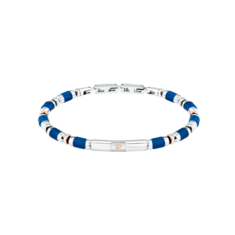 Pulsera Maserati Hombre Acero Azul y Plateado JM334AVD45 Pulsera Maserati Hombre Acero Azul y Plateado JM334AVD45