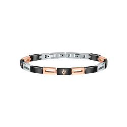 Pulsera Maserati Hombre Plateado y Rosado JM421ATZ09