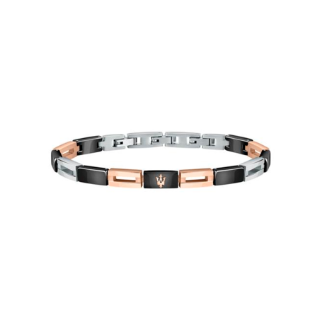 Pulsera Maserati Hombre Plateado y Rosado JM421ATZ09
