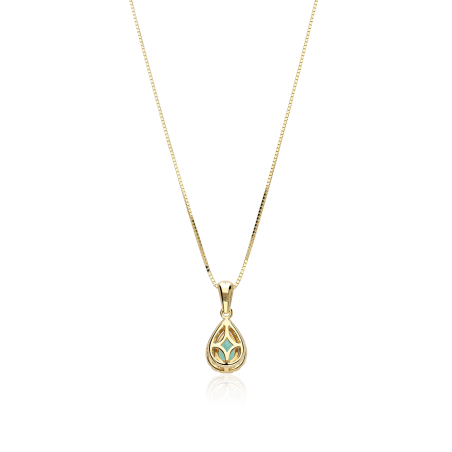 Gargantilla Oro 18k, esmeralda y diamantes 0.072cts "Tare"