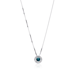 Gargantilla Oro 18k, zafiro y diamantes 0.09cts "Elora"