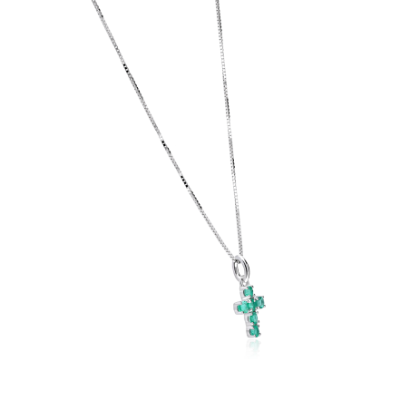 Gargantilla Oro 18k y esmeraldas "Wiara"