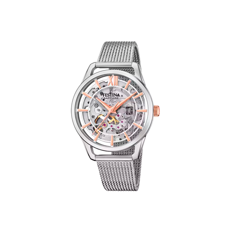 Reloj Festina Mujer Acero Automatic Skeleton F20627/1