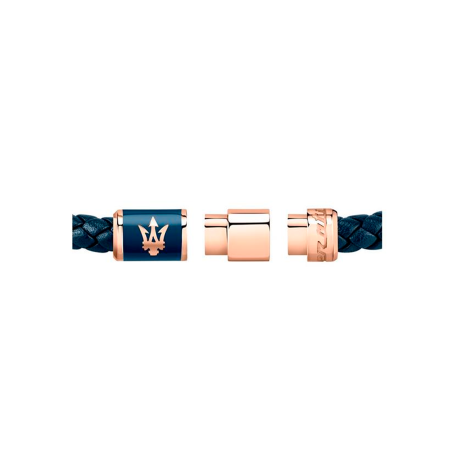 Pulsera Maserati Hombre Acero Rosado y Azul JM222AVE09