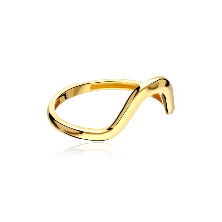 Anillo Oro 18k curvado "Sizzle"