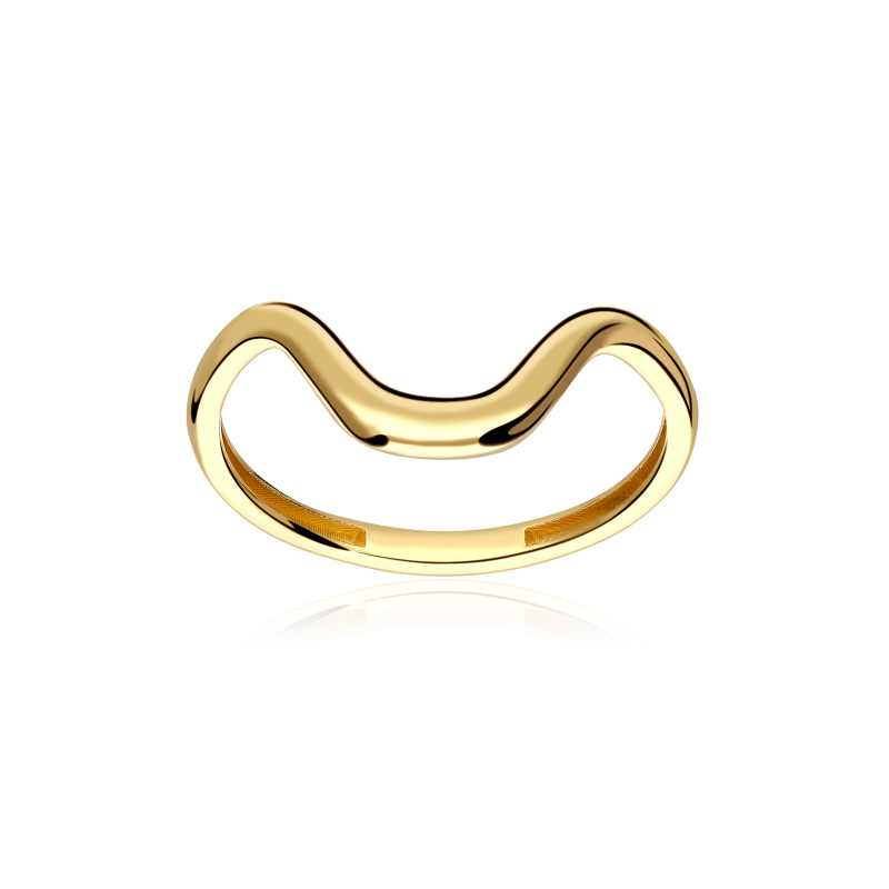 Anillo Oro 18k curvado "Sizzle"
