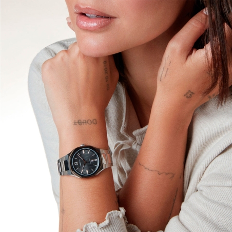 Reloj Viceroy Mujer Acero Doble Bisel Gris y Rosa 45000-13