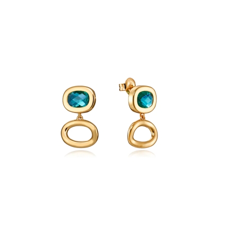 Pendientes Viceroy Plata y y cristal verde 13177E100-52