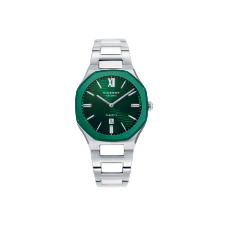 Reloj Viceroy Mujer Acero Bisel Cerámica Verde 45002-63