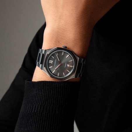 Reloj Viceroy Hombre Acero Doble Bisel IP Gris y Rosa 45009-13