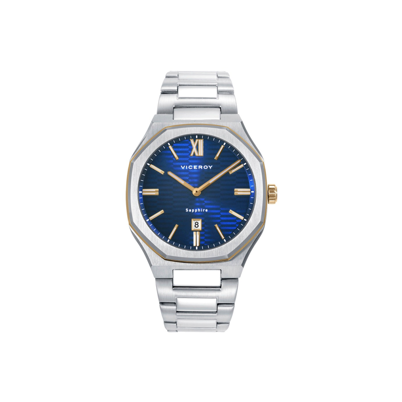 Reloj Viceroy Hombre Acero Doble Bisel IP Dorado 45009-33