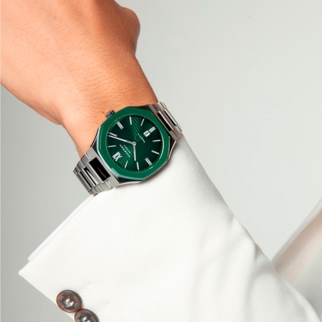 Reloj Viceroy Hombre Acero Bisel Cerámica IP Verde 45011-63