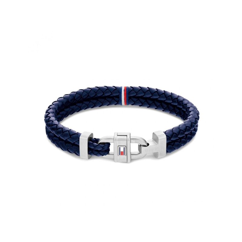 Pulsera Tommy Hilfiger Piel Azul Trenzada 2790362