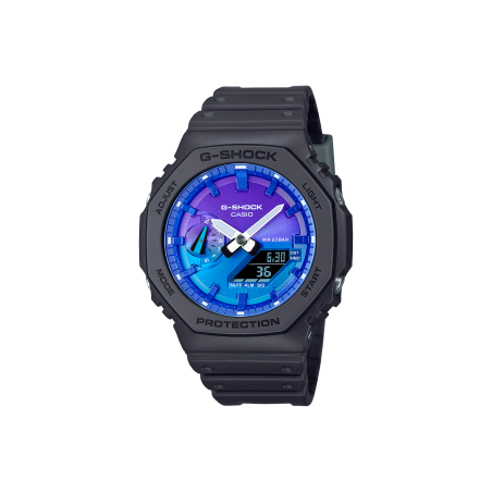 Reloj Casio G-Shock Esfera Morada y Azul GA-2100FL-1AER