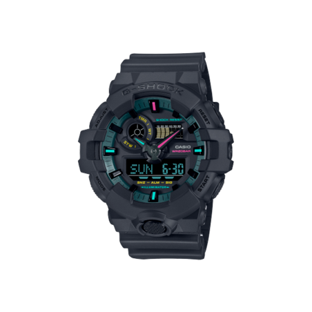 Reloj Casio G-Shock Fluorescente Azul y Rosa GA-700MF-1AER