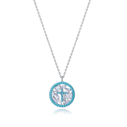 Collar Viceroy Plata y circonitas azul 13232C000-33