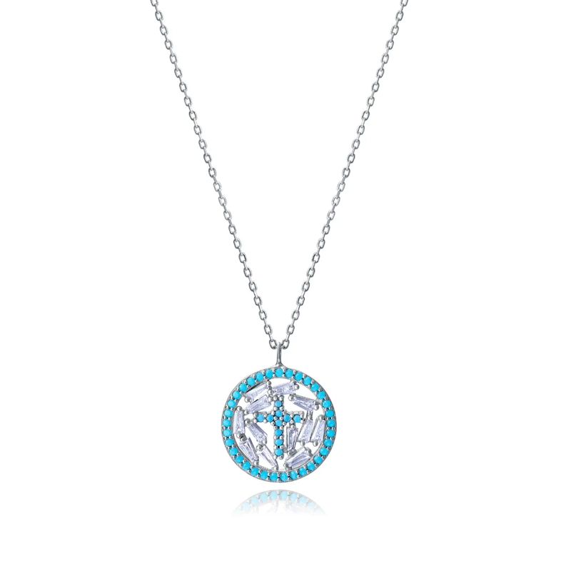 Collar Viceroy Plata y circonitas azul 13232C000-33