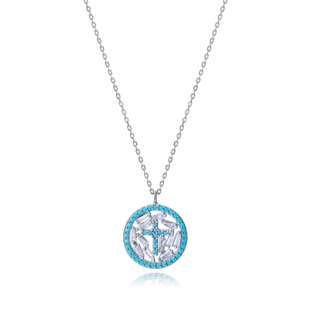 Collar Viceroy Plata y circonitas azul 13232C000-33