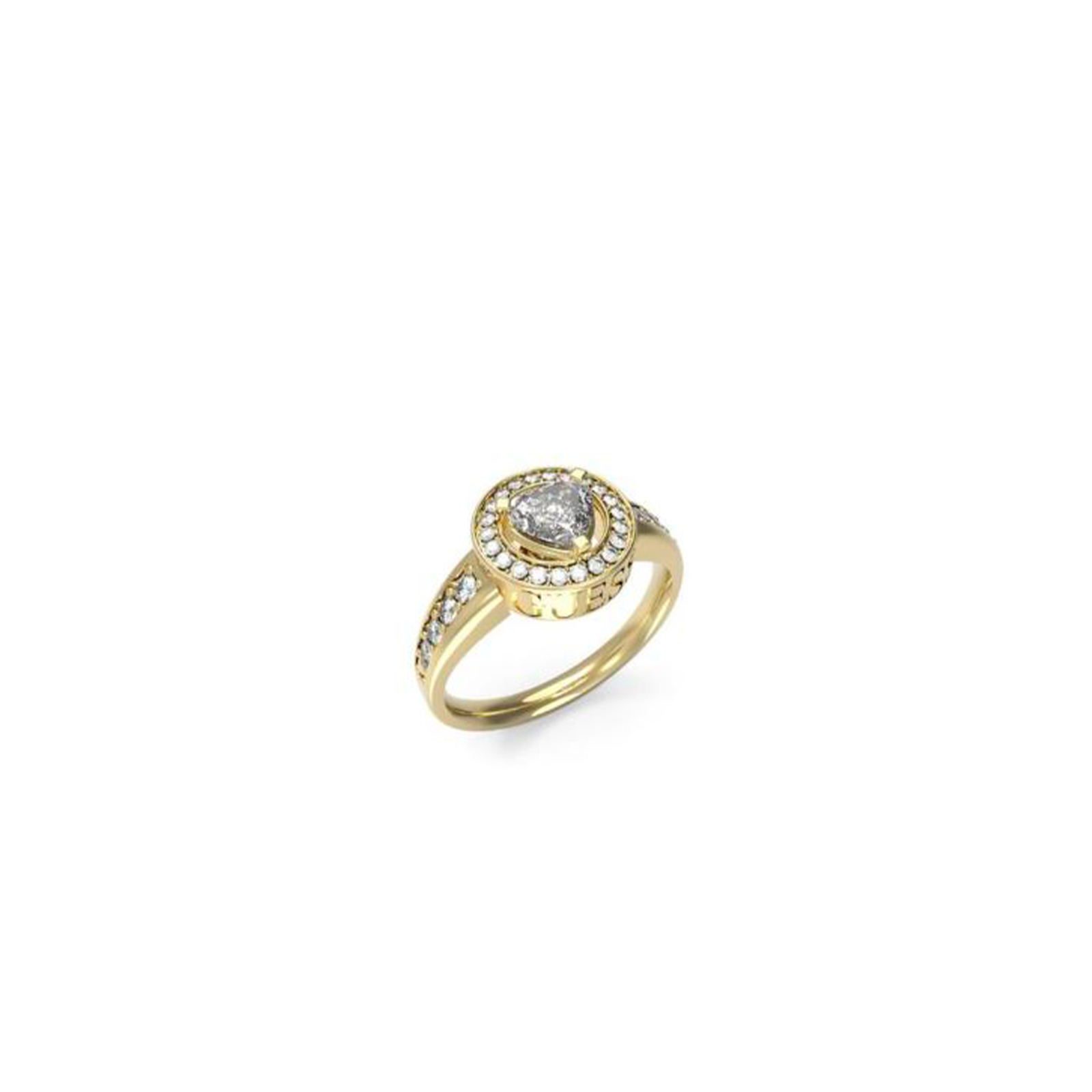 Anillo Guess Mujer Acero Dorado y Circonitas JUBR04671JWYG