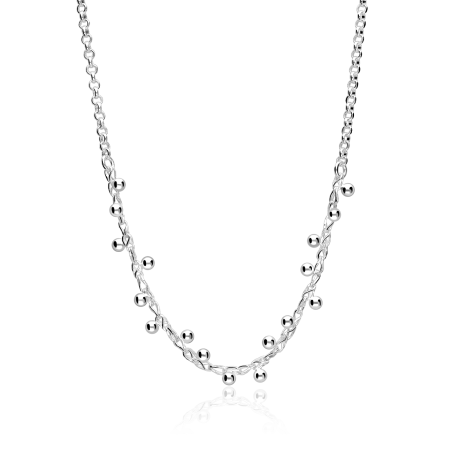 Gargantilla Plata ley con bolitas "Valor"