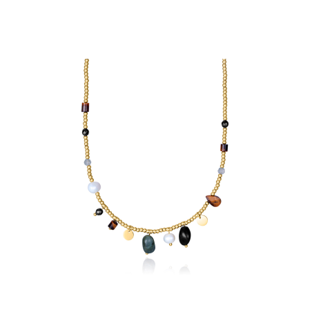 Collar Viceroy Mujer Acero Dorado con Piedras de Colores 14200C01012
