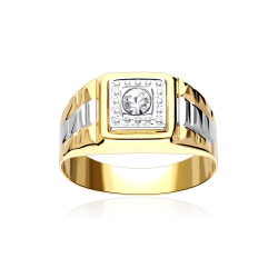 Sello Oro 18k y circonita "Addo"