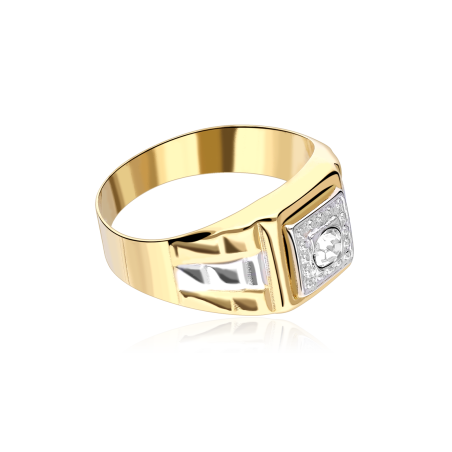 Sello Oro 18k y circonita "Addo"