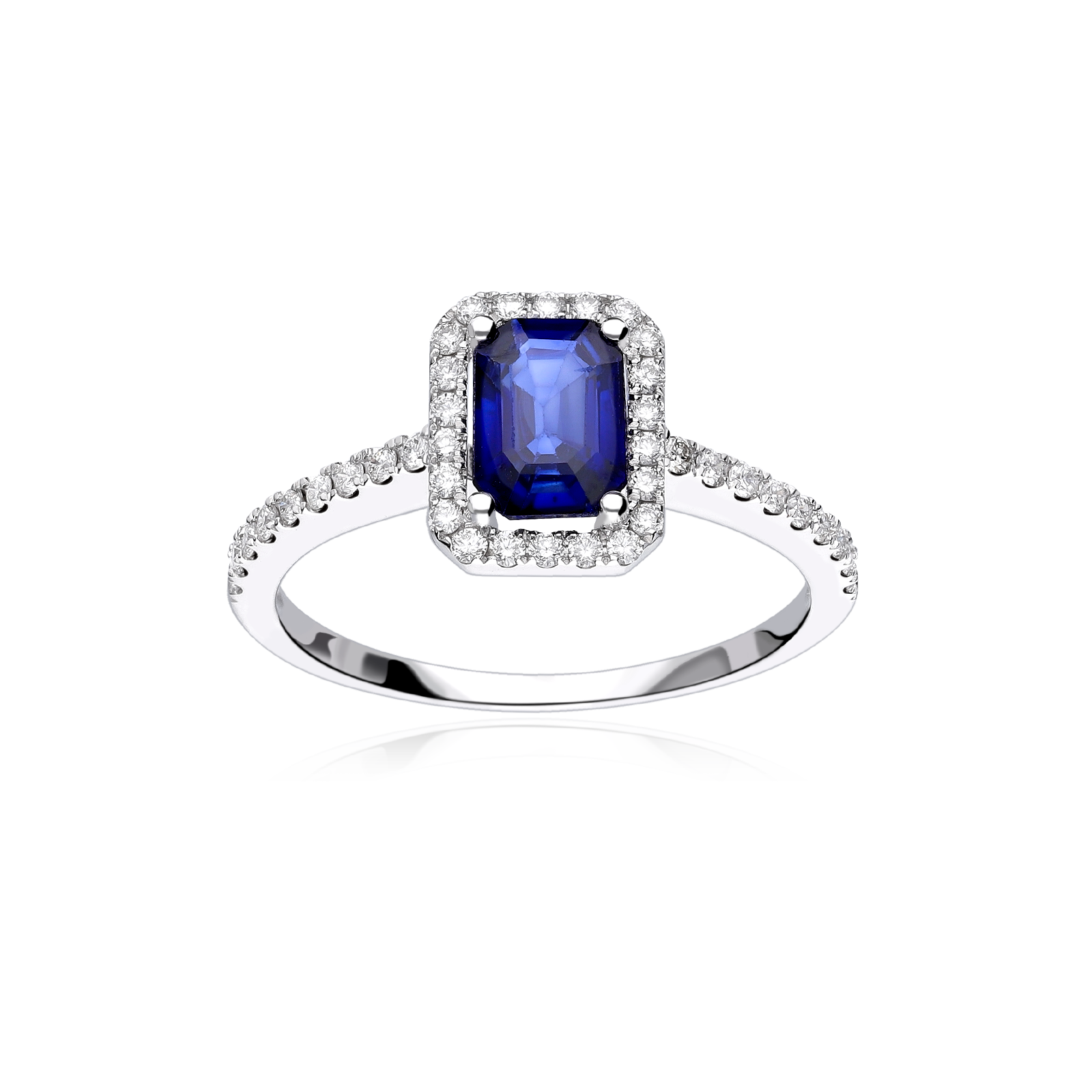 Anillo Oro 18k, Zafiro Y Diamantes 0.075cts "Tare" - Joyerías Sánchez