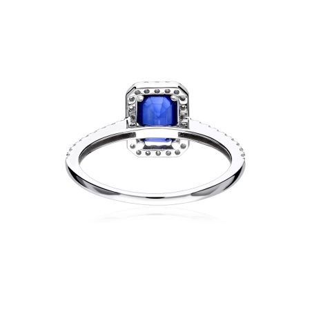 Anillo Oro 18k zafiro y diamantes 0.26cts "Elsa"