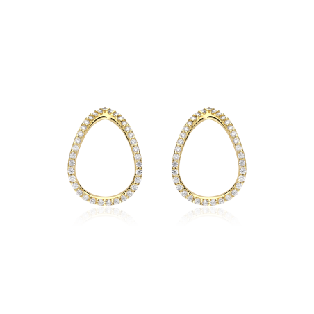 Pendientes Oro 18k y circonitas "Wohpir"