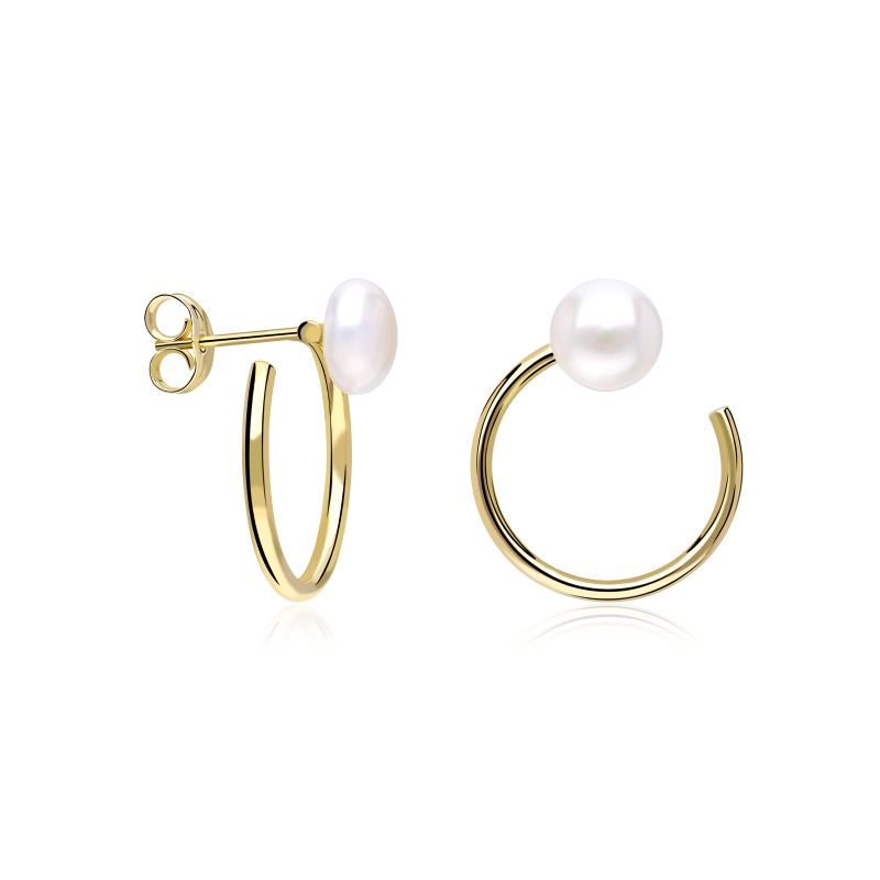 Pendientes Oro 18k y perla "Vincent"
